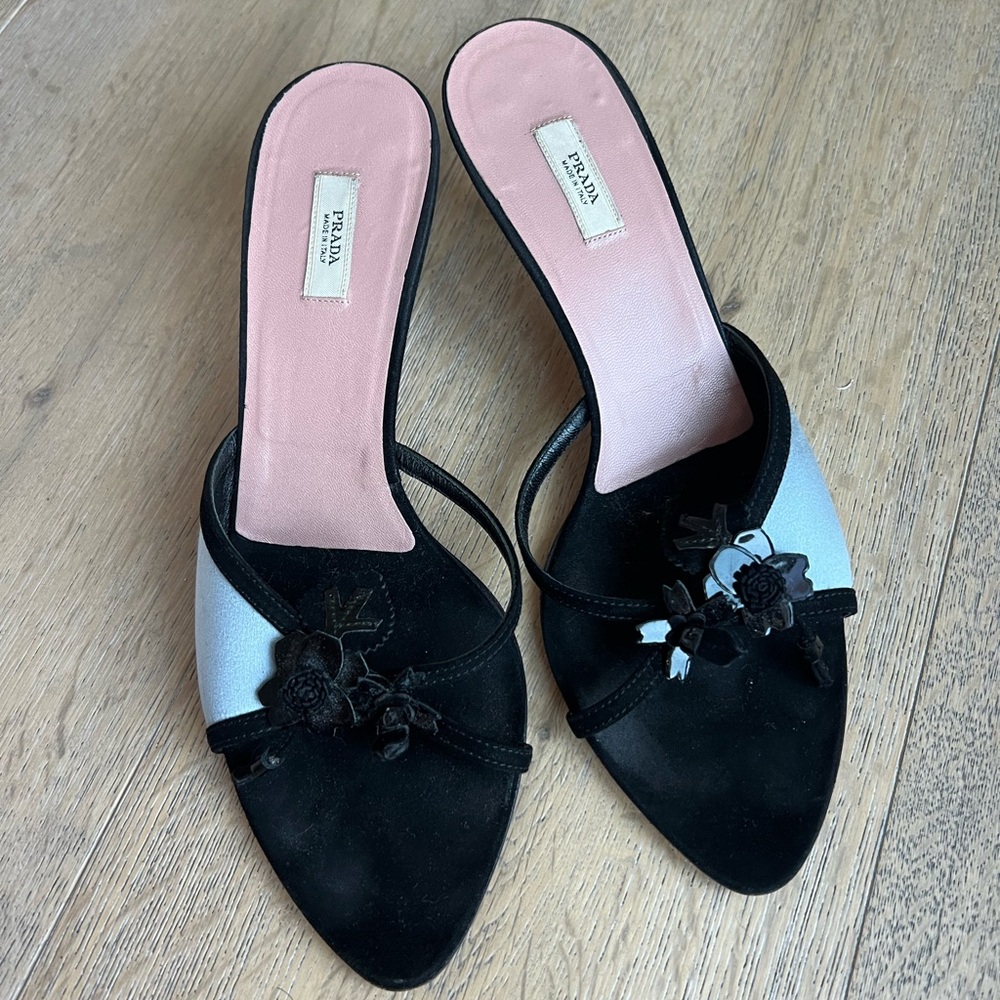 Prada kitten heel sandals